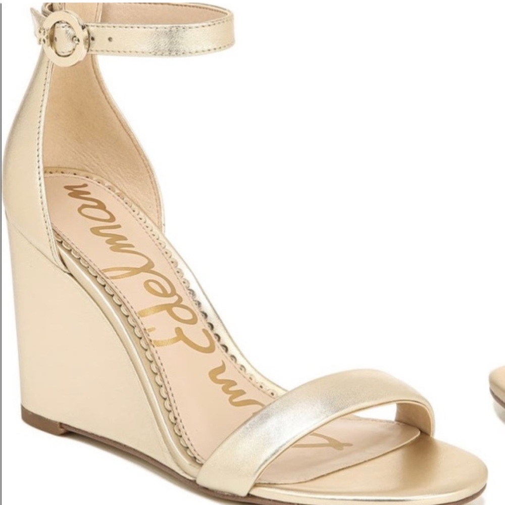 Sam Edelman Gold Neesa Wedge